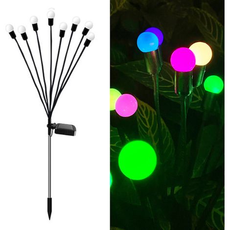 Lampe solaire lumineuse en forme de luciole pour pelouse, étanche, pour allée extérieure, décoration de jardin, veilleuse (1/5)