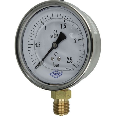 Manomètre à tube Bourdon 0 - 2,5 bar