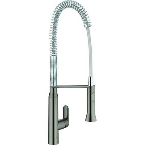 Mitigeur d'évier K7 avec Douche professionnelle graphite dur brossé