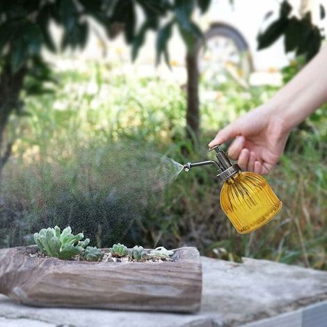 Pflanzensprühgerät, Pflanzensprühgerät im Vintage-Stil, Druck-Gartensprühgerät für Pflanzen, Bonsai, Blumen, Gartengeräte, Yelloe Indoor-Gartenreinigung (Gelb) (1/5)