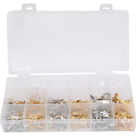 540-teiliges Kabelverbinder-Set, Flachsteckverbinder, Industriezubehör, Typ 2,8/4,8/6,3