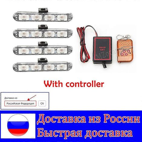 4x4 Led Fso Police Light Flashing Led Ambulance 12v Wireless Remote Control Strobe Warning Light Stroboscopes pour accessoires de (1/5)