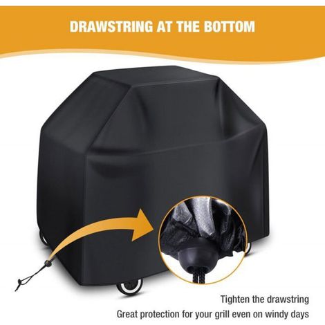 1 Housse Barbecue, Imperméable Tissu Oxford 210D, Résistant UV Coupe-Vent, Pour Gril Gaz 2-5 Brûleurs Extérieur (1/5)