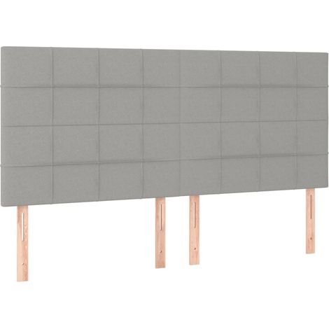 Maison Exclusive - Tête de lit Gris clair 160 x 5 x 118/128 cm Tissu (1/5)