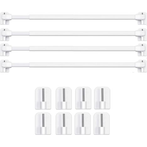 4 Pièce Barres de Vitrage Extensible Tringle Rideau Sans Percage Réglable Tringle a Rideau pour Fenetre Pvc pour de Tringle à Rideau (4PCS-30-50CM) (1/5)