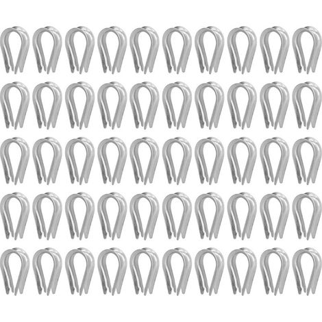 Gousset de Cordage Métallique [Stainless Steel] M2 (2mm) - 50 Pièces (1/5)