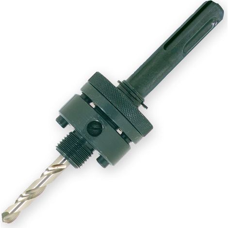 28109 2sh SDS Plus Tige Scie trépan, compatible avec 1–1/4 à 15,2 cm Scie cloche, 2 goupilles de verrouillage, 1/carte (1/2)