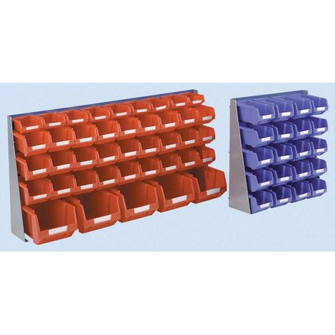 Bac de rangement RS PRO Gris, Rouge en PP, 500mm x 500mm ( Prix pour 1 )