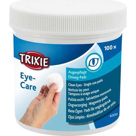 Salviette oculari Trixie Eye Care per cani e gatti, 100 pezzi. (1/4)