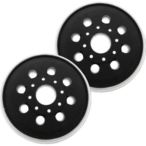 2 Pièces 125mm Plateau de Ponçage compatible Bosch GEX 125-1 AE PEX 220 AE Accessoire d’outil de Polissage de Ponçage avec Hook et Loop 8 Trous