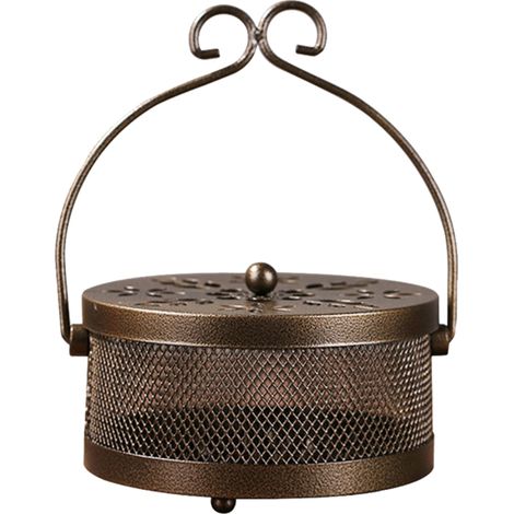 Porte-spirale anti-moustiques, boîte à encens anti-moustiques, brûleur d'encens domestique, brûleur d'encens anti-moustiques avec couvercle (1/5)