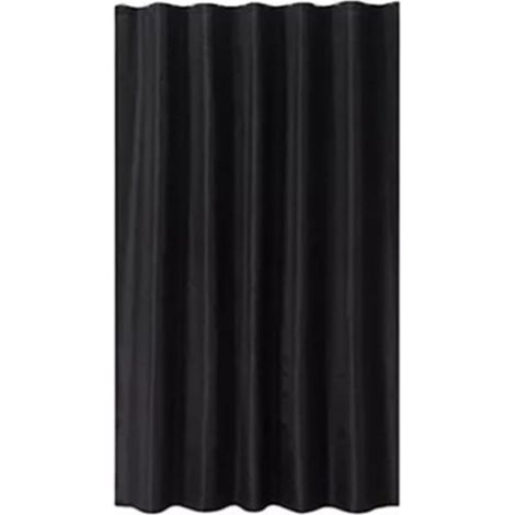 Rideau de douche noir uni, en tissu épais et imperméable, pour salle de bain, 200 x 200 cm (1/5)