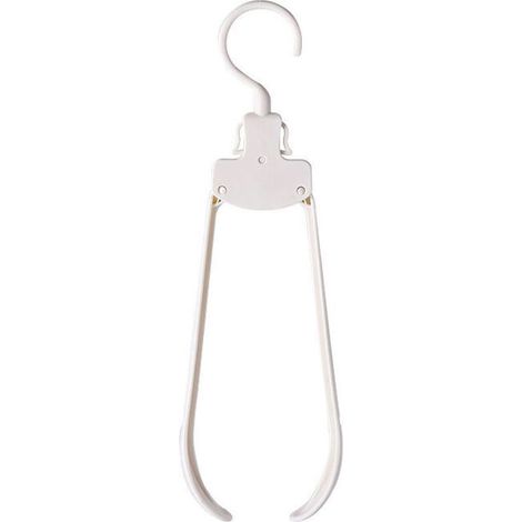 Cintres Pliables, Lot de 5, Blanc, Design Ergonomique Anti-Déformation, Gain de Place, Voyage, Pratique, Amovible, Antiglisse, Séchage Rapide, Plastique Résistant, Cintres Adulte (1/5)