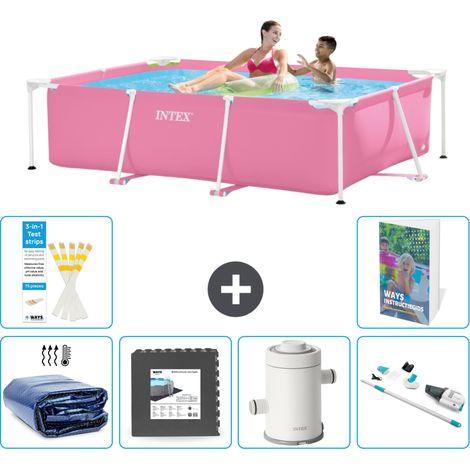 Rechteckiger Frame Pool - 220x150x60 cm - 7-teilig S141