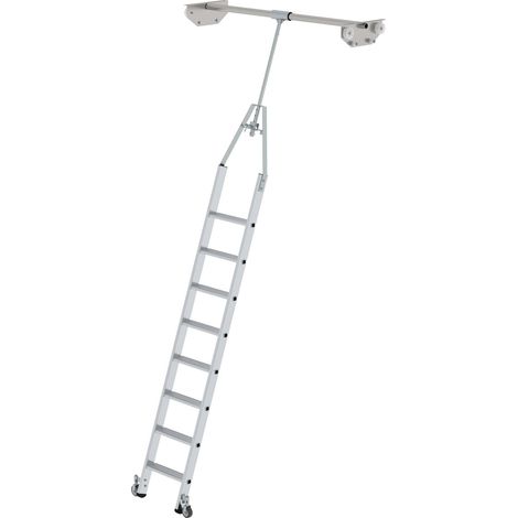 Günzburger Steigtechnik Echelle de rayonnage à marches pivotante pour rayonnage double 8 marches - 044508 (1/3)
