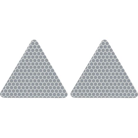 Sticker Adesivi Rifrangenti Triangoli, Bianco, Set di 2 (1/3)