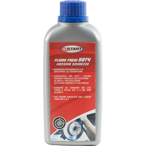 Fluido per freni DOT 4  250 ML per manutenzione ed emergenza auto, anticorrosivo e resistente all'ossidazione.