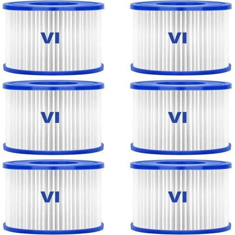 Filtre à cartouche - RICEEL - Bestway 58323 - 6 PCS - Compatible Lay-Z-Spa - Filtration efficace (1/5)