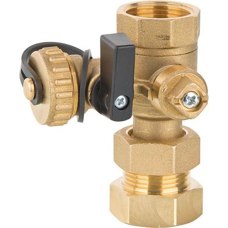 Vanne d'Arrêt pour Vase d'Expansion à Membrane avec Vidange DN 20 (3/4")