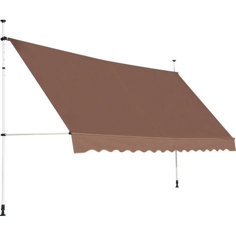 Ausziehbare Balkonmarkise, 400 cm, UV-beständig, verstellbar