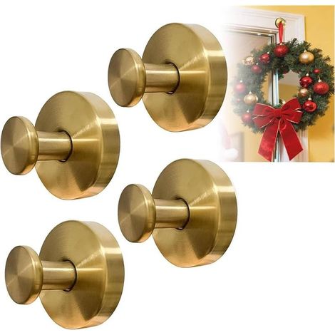 CYRILL - Gancio a ventosa per doccia, ganci rimovibili, ganci per asciugamani, ganci a ventosa per bagno, camera da letto, finestra in vetro (4, Oro) (1/5)