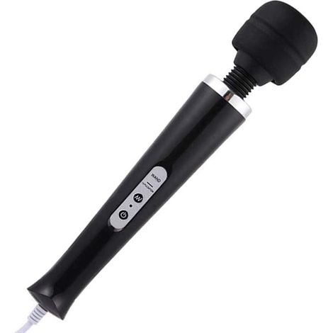 Massager Portable - 10 Niveaux De Vibration - Pour Dos Cou Et Epaules - Cordon 190 Cm - Tete En Silicone Detachable - 32 X 6 Cm - 1 Piece (1/5)