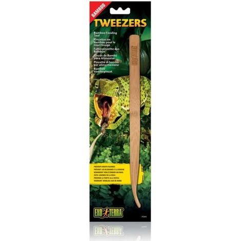 Pince de nourrissage exo terra bamboo feeding tweezers flexible écologique