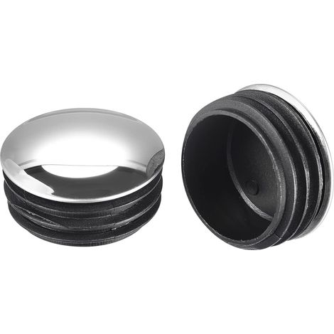 Poste Terminal Capuchon Couverture, 4pcs Clôture Poste Planches Capuchon Rond Acier Tube Colonne Insert Couverture pour Garde-corps, 50x48x24mm(ODxIDxH) (1/5)
