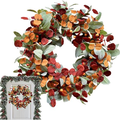 Couronne de Porte Couronne Artificielle d'automne - (1/5)