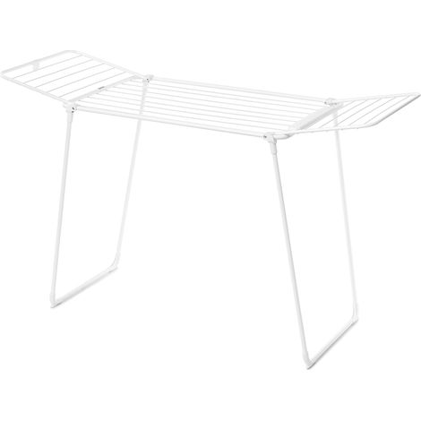 Brabantia HangOn Stendibiancheria di 18 metri (White), Stendipanni pieghevole e spazioso per un carico intero di biancheria, Stendino ideale per capi grandi e piccoli, mollette non necessarie (1/5)