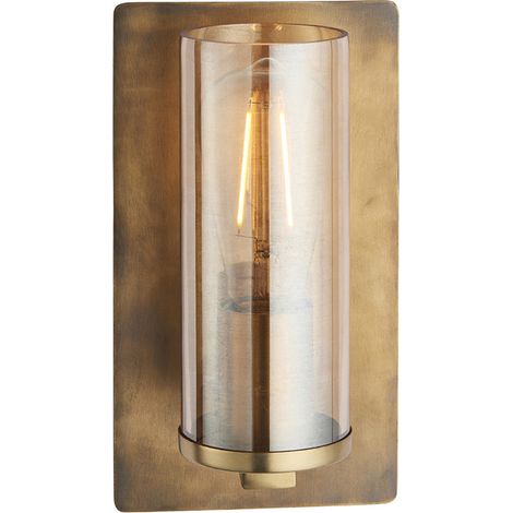 Merano Palermo Applique Laiton Patiné & Verre Lustre Champagne
