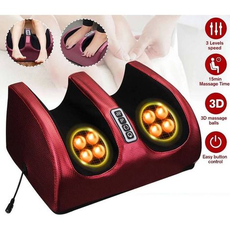 TRADE SHOP - Massaggiatore Elettrico Shiatsu Plantare Piedi Polpacci Con Riscaldamento 16109 - (1/5)