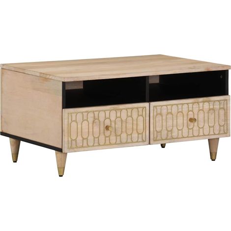 Maison Exclusive - Tavolino da Salotto 80x54x40 cm in Legno Massello di Mango (1/5)