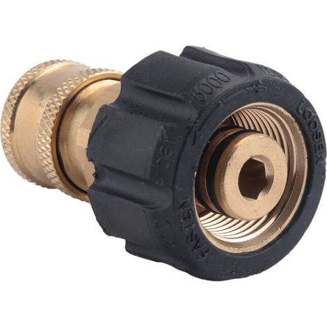Adaptateur de tuyau d'arrosage à raccord rapide haute pression 1/4" vers M22 pour lavage de voiture