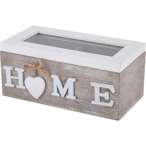 Aufbewahrungsbox für Schmuck und Teebeutel, Schreibtisch-Organizer (zwei Fächer) (1/5)