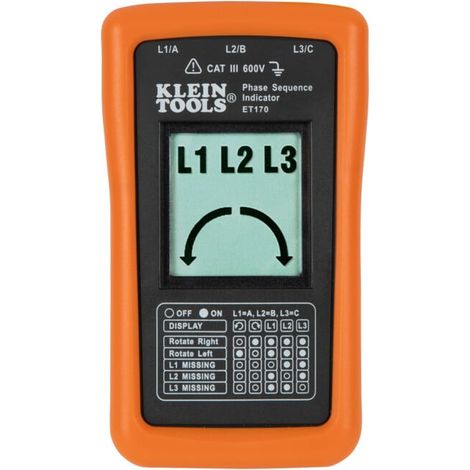 Klein Tools Testeur de séquence de phase, indicateur de rotation jusqu’à 600 V AC CAT III 600 V (1/5)