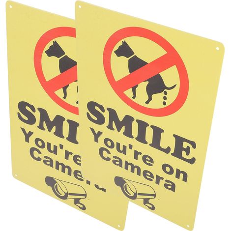 2 Stück Warnschild für Hunde nicht Urinieren aus Eisen mit