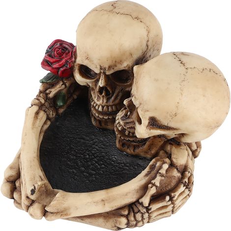 Cendrier squelette en résine, statue cendrier pour cendres de cigarette, décoration Halloween, cadeau festif. (1/5)