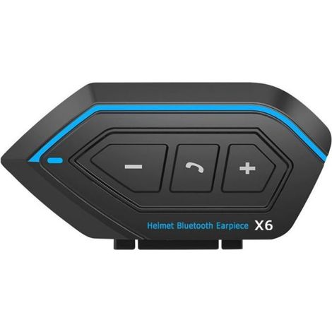 Casque Bluetooth 5.0 avec micro rigide, interphone étanche, appairage universel, pour moto et ski (noir) (1/5)