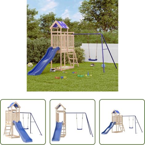 Aire de jeux - Aire de jeux d'extérieur bois de pin massif (1/5)
