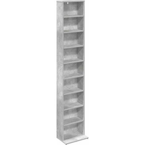 CD Cabinet Concrete Grey 33 x 23.5 x 175 cm Engineered Wood vidaXL (1/5)
