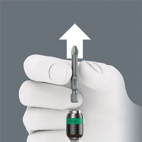 Wera 838 RA-R M porta puntas negro verde ergonómico (1/4)