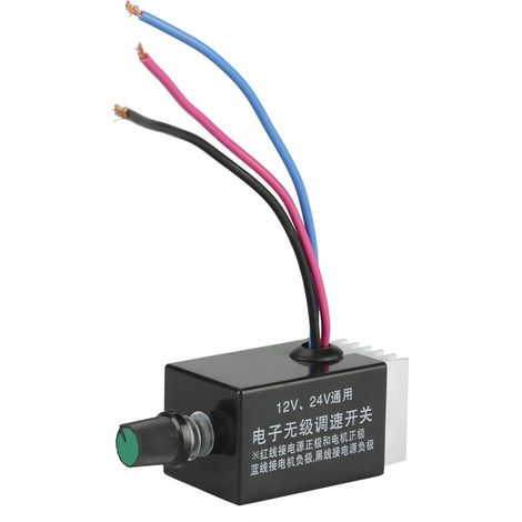 DC 12V 24V 10A Interrupteur Commutateur électronique de Régulation de Vitesse pour DIY Ventilateur de Chauffe Automobile, Dégivreur, Ventilateurs (1/5)