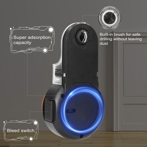 Tragbarer, abnehmbarer Staubabscheider, 2-in-1-Wandbohrmaschine mit Laser-Nivelliergerät, selbstmontierender Saugnapf und 360°-Laser-Nivellierlibelle