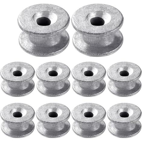 10 Pièces Oeillets de Tête de Coupe-Herbe, Tête de Débroussailleuse Oeillet, Lot de œillets Universels pour Débroussailleuse, pour Tondeuse à Gazon ou Utilisation Agricole, Argent