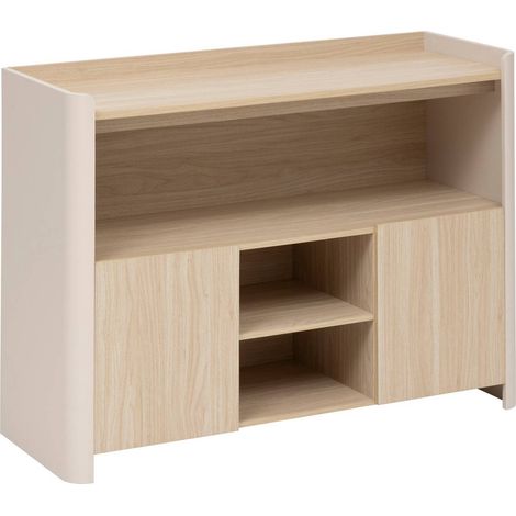 Credenza a 2 ante in legno e avorio bianco roundy - 5five