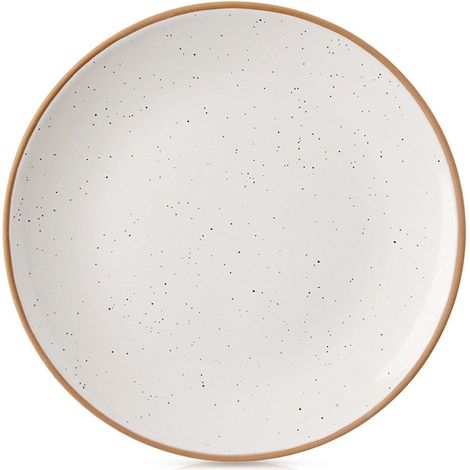 Beiger dessertteller aus keramik 20 cm