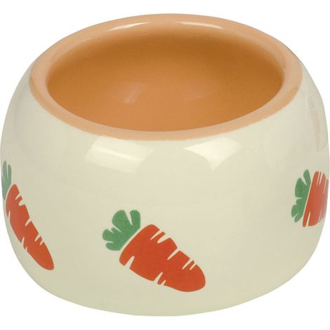 Nobby Keramik Futtertrog CARROT beige orange Ø 14,5 500 ml Größe L Futtertrog & Kleintierfutter