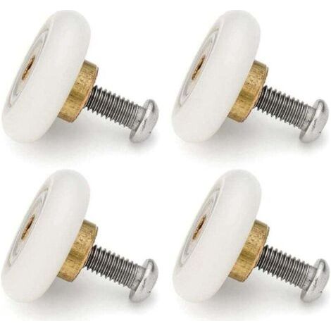 Lot de 4 roulettes de rechange pour portes de douche coulissantes, diamètre 19 mm (1/5)
