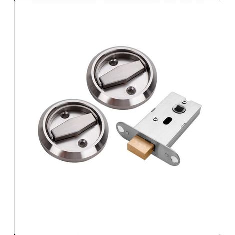 Verrou de porte rond en acier inoxydable 304, pour chambre à coucher, cuisine, salle de bain, buanderie (1/4)